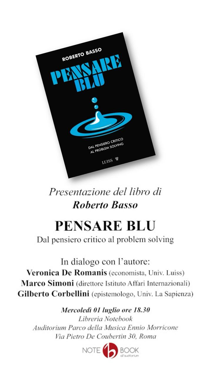 Presentazione del volume: “Pensare Blu - Dal pensiero critico al problem solving”